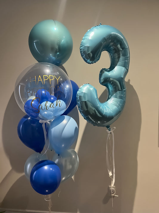 Bubble Balloon + 1 Number Bundle