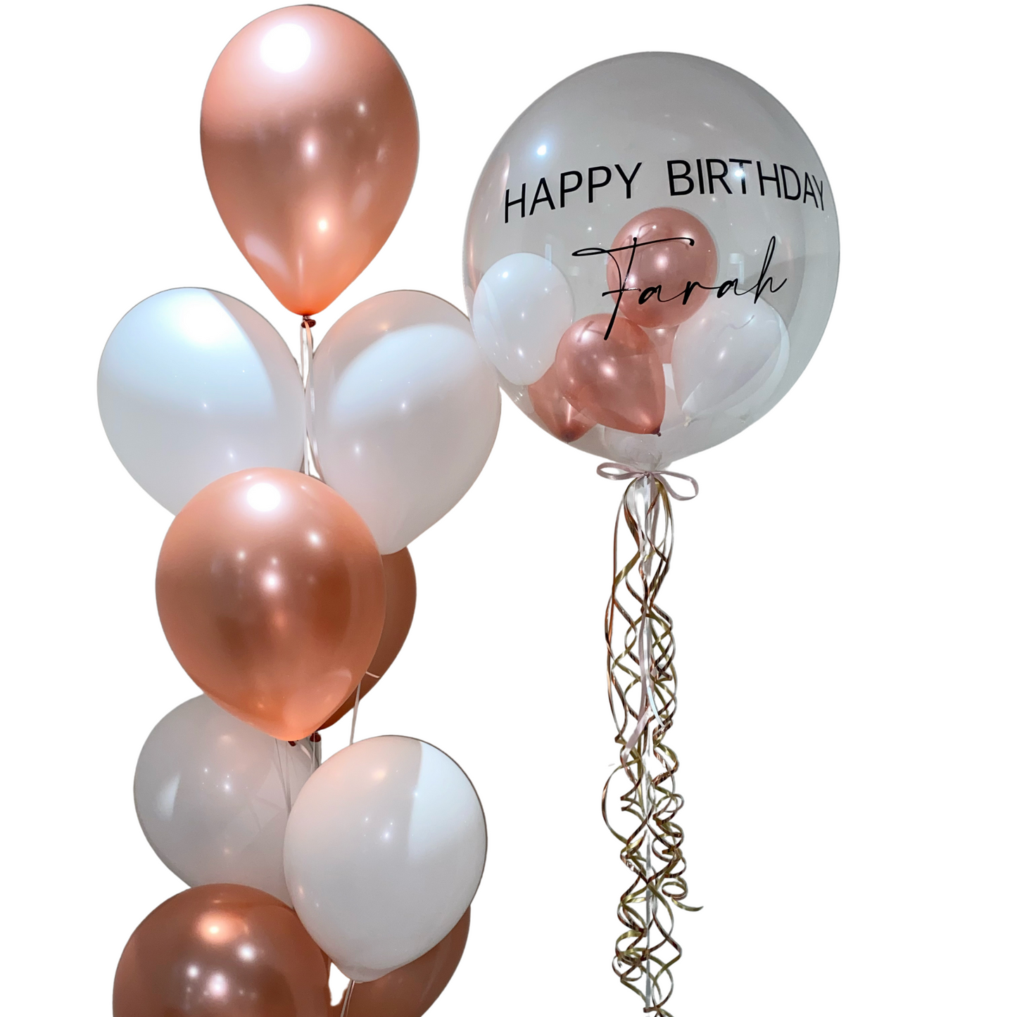 24" Bubble Balloon & Balloon Bouquet